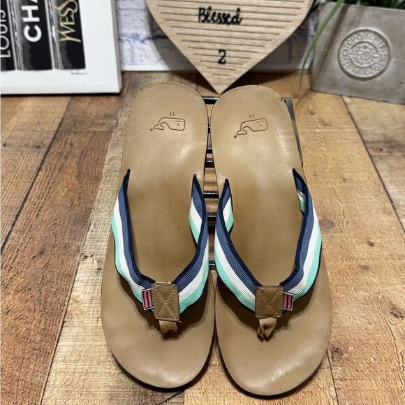 Vineyard Vines Men’s size 11 flip flops Grosgrain Ribbon‎ - Picture 5 of 12